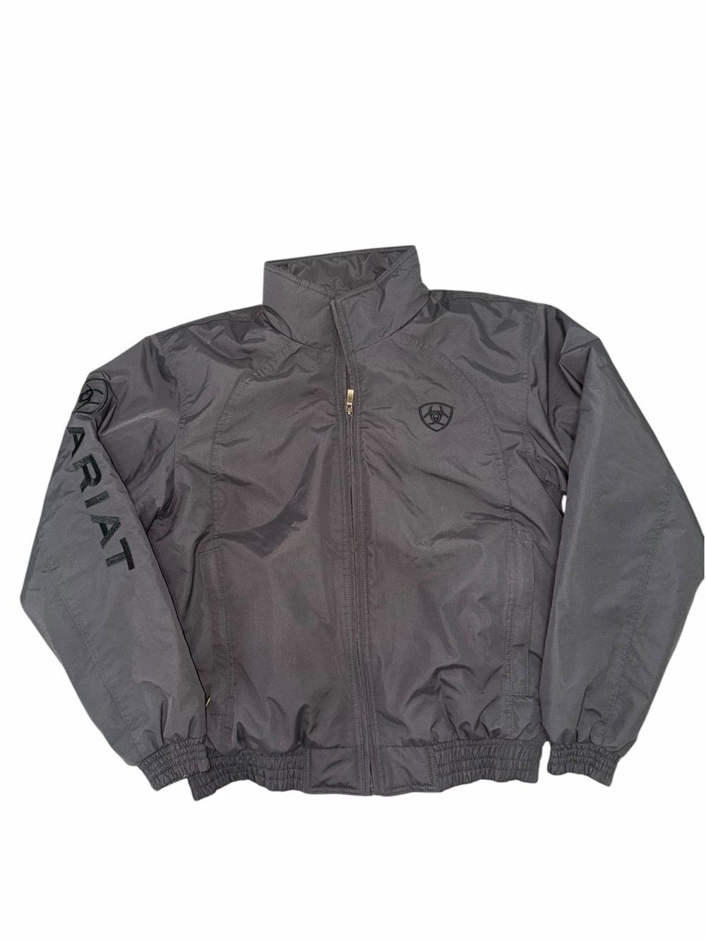 Ariat Men’s Gray Full Zip Lightweight Jacket Windbreaker Size M
